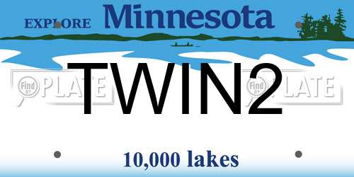 TWIN2 Minnesota License Plate