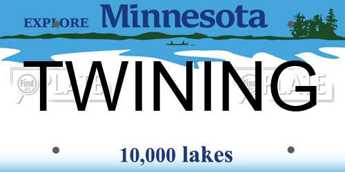 TWINING Minnesota License Plate
