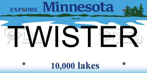 TWISTER Minnesota License Plate
