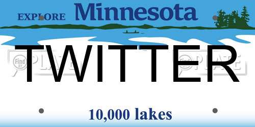 TWITTER Minnesota License Plate