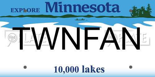 TWNFAN Minnesota License Plate