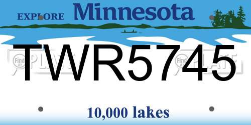 TWR5745 Minnesota License Plate