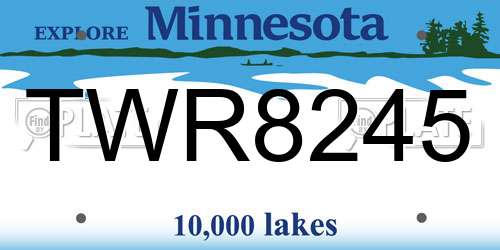 TWR8245 Minnesota License Plate