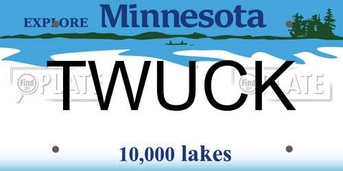 TWUCK Minnesota License Plate