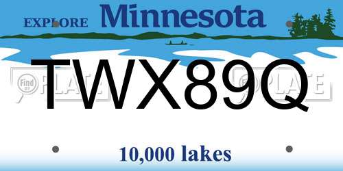 TWX89Q Minnesota License Plate