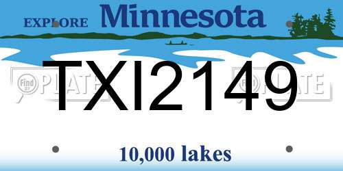 TXI2149 Minnesota License Plate