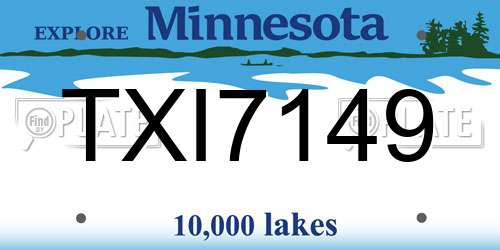 TXI7149 Minnesota License Plate