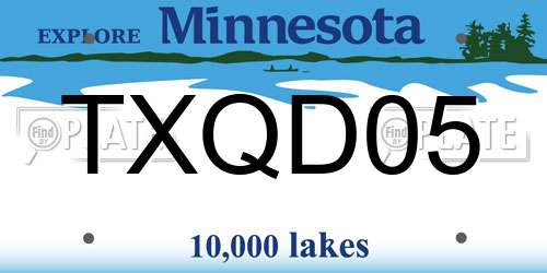 TXQD05 Minnesota License Plate