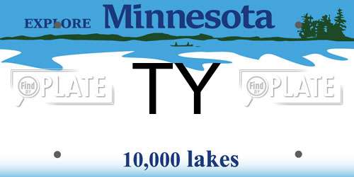 TY Minnesota License Plate