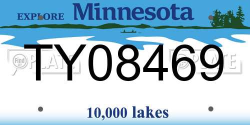 TY08469 Minnesota License Plate