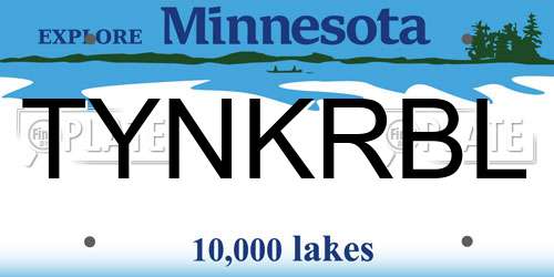 TYNKRBL Minnesota License Plate