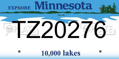 TZ20276 Minnesota License Plate