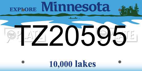 TZ20595 Minnesota License Plate