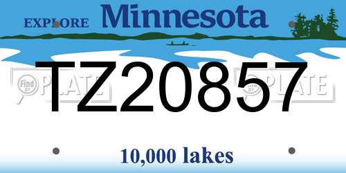 TZ20857 Minnesota License Plate