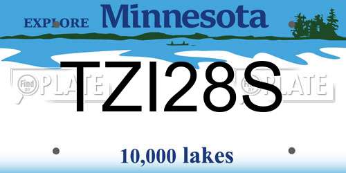TZI28S Minnesota License Plate