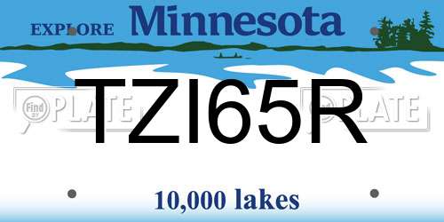 TZI65R Minnesota License Plate