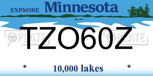TZO60Z Minnesota License Plate