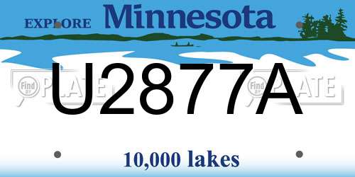 U2877A Minnesota License Plate