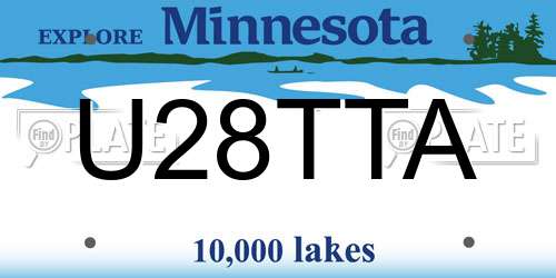 U28TTA Minnesota License Plate