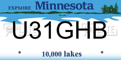 U31GHB Minnesota License Plate
