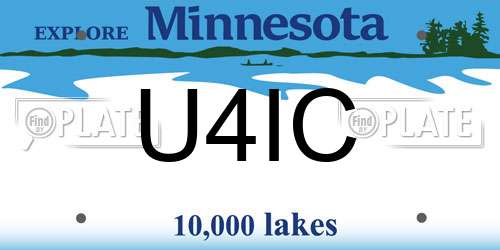 U4IC Minnesota License Plate