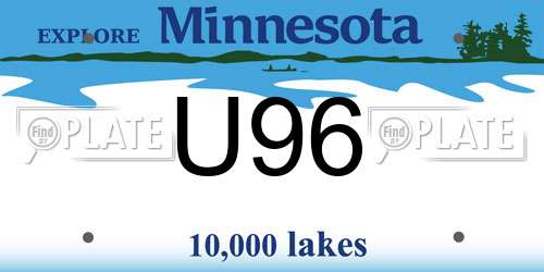 U96 Minnesota License Plate