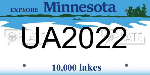 UA2022 Minnesota License Plate