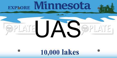 UAS Minnesota License Plate