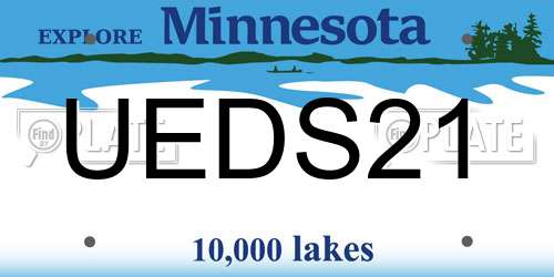 UEDS21 Minnesota License Plate