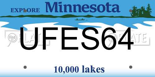UFES64 Minnesota License Plate