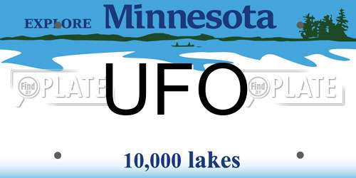 UFO Minnesota License Plate