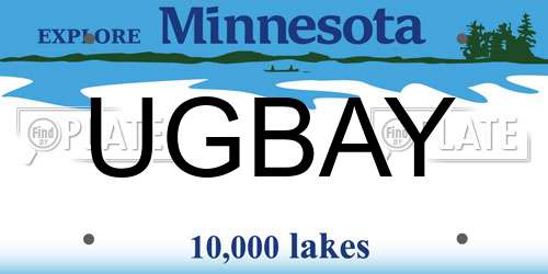 UGBAY Minnesota License Plate