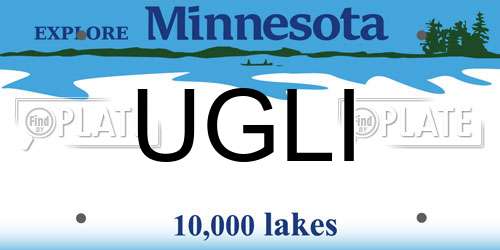 UGLI Minnesota License Plate
