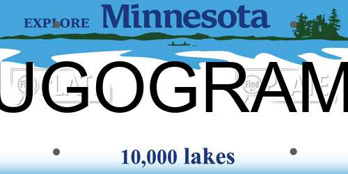UGOGRAM Minnesota License Plate