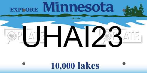 UHAI23 Minnesota License Plate