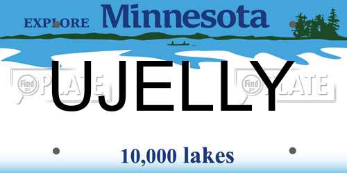 UJELLY Minnesota License Plate