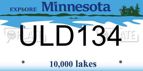 ULD134 Minnesota License Plate