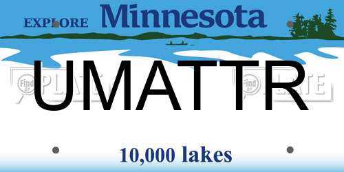 UMATTR Minnesota License Plate