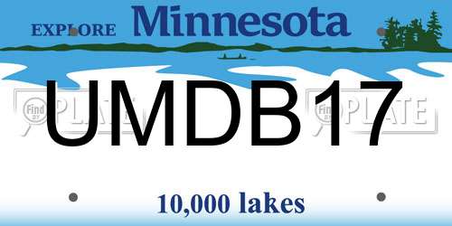 UMDB17 Minnesota License Plate