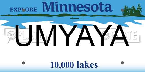UMYAYA Minnesota License Plate