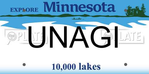 UNAGI Minnesota License Plate