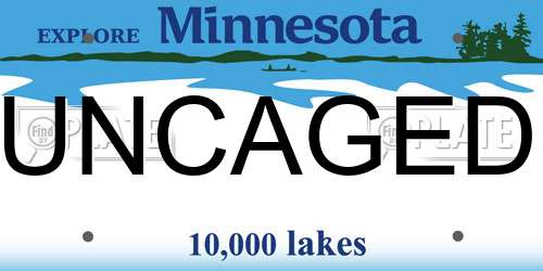 UNCAGED Minnesota License Plate