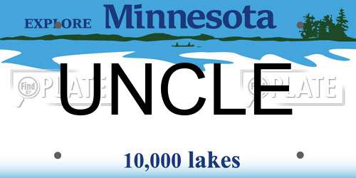 UNCLE Minnesota License Plate