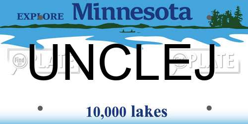 UNCLEJ Minnesota License Plate