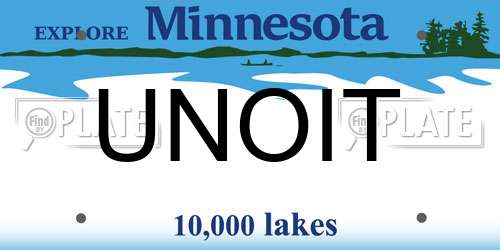 UNOIT Minnesota License Plate