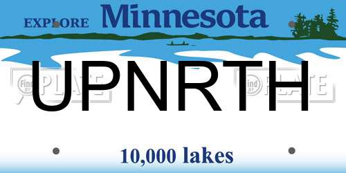 UPNRTH Minnesota License Plate