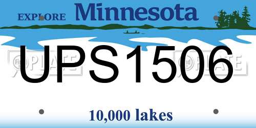 UPS1506 Minnesota License Plate