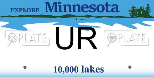 UR Minnesota License Plate