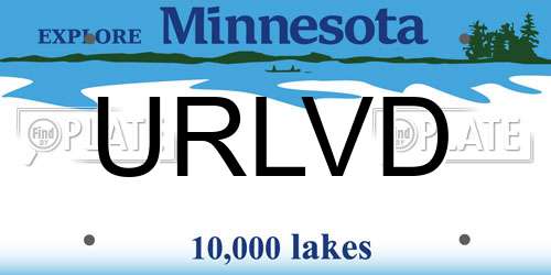 URLVD Minnesota License Plate