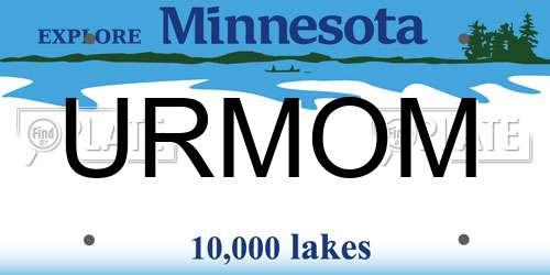 URMOM Minnesota License Plate